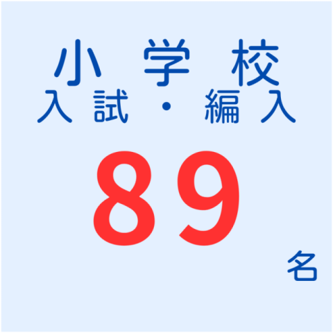 小学校入試・編入８９名